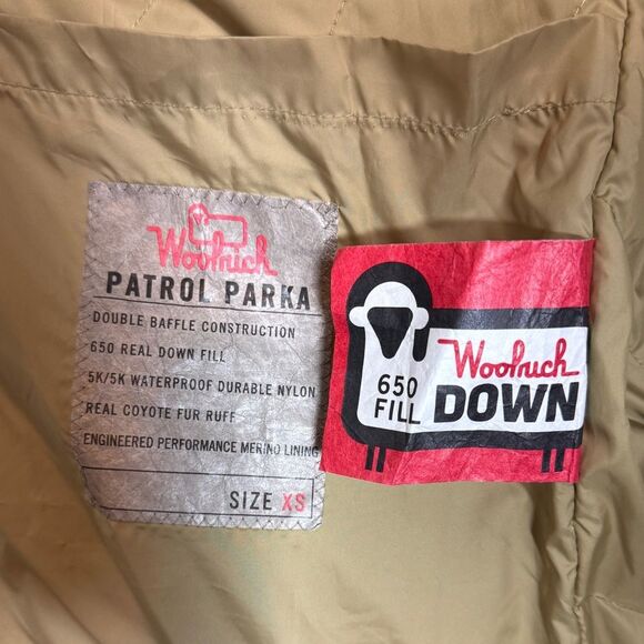 Woolrich Patrol Goose Down Grey Parka Coat Women’s Sz XS - Picture 4 of 5